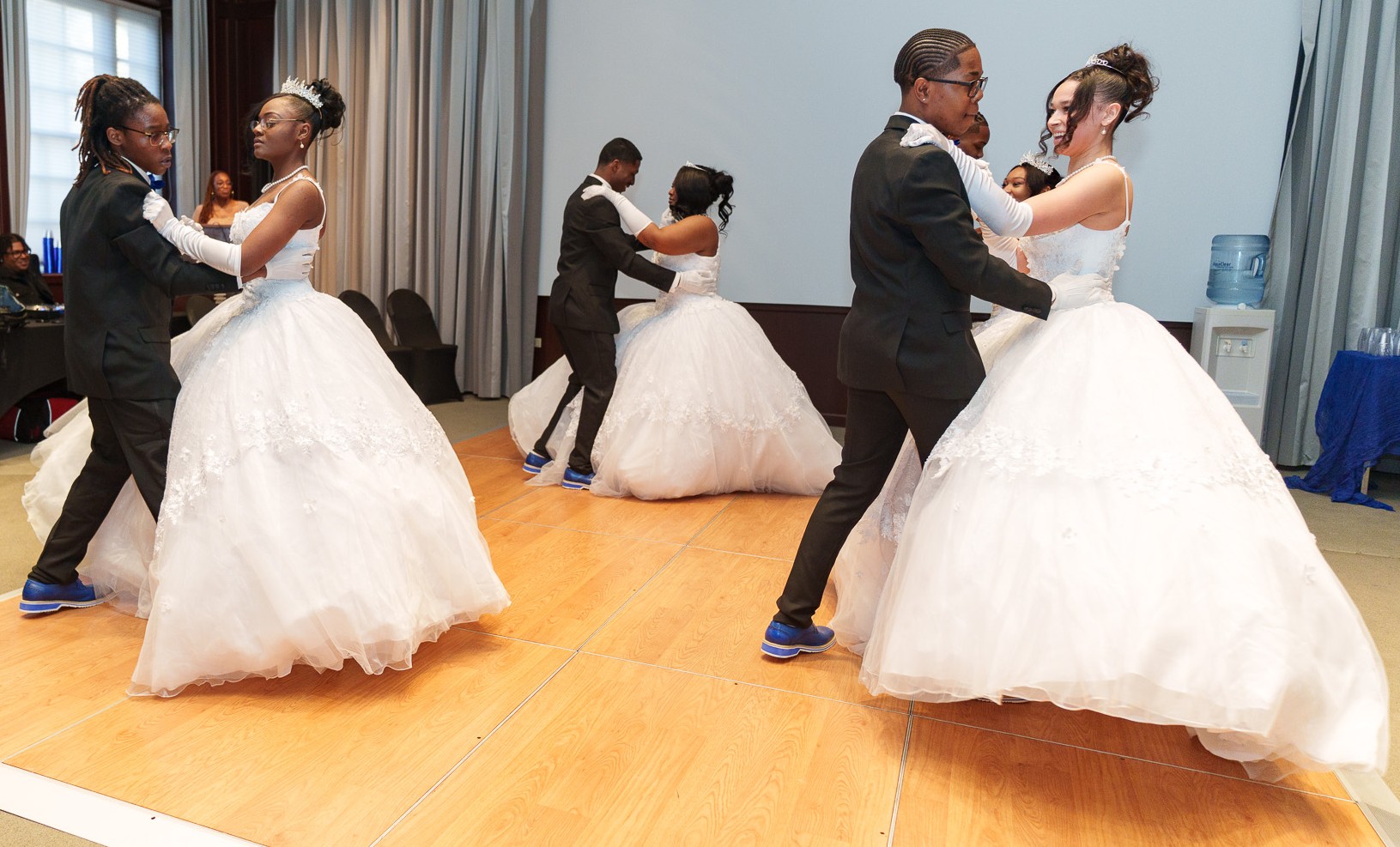 Debutante sisterhood moment